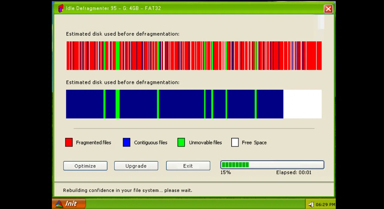 Idle Defragmenter 95 Screenshot 2