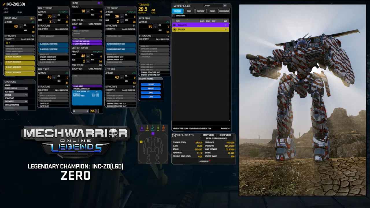 MechWarrior Online™ - Zero Legendary Mech Pack Screenshot 1