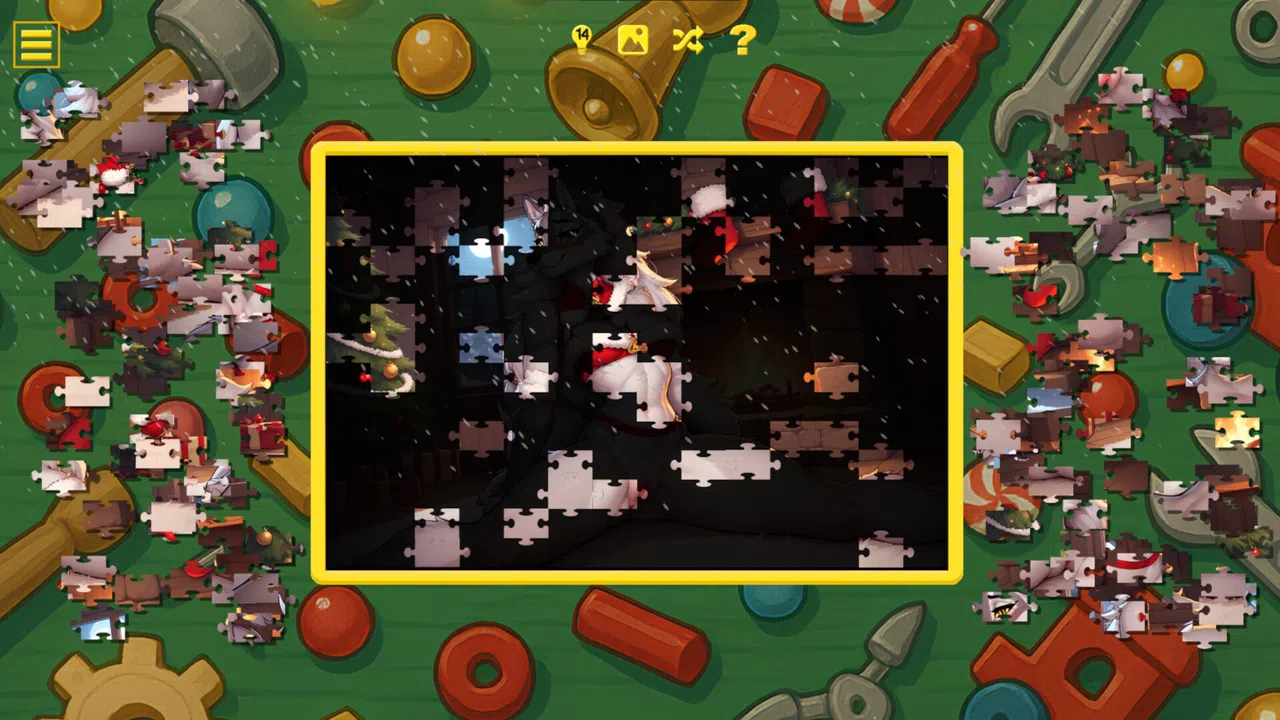 Furry Christmas Temptation – Naughty Jigsaw Screenshot 1