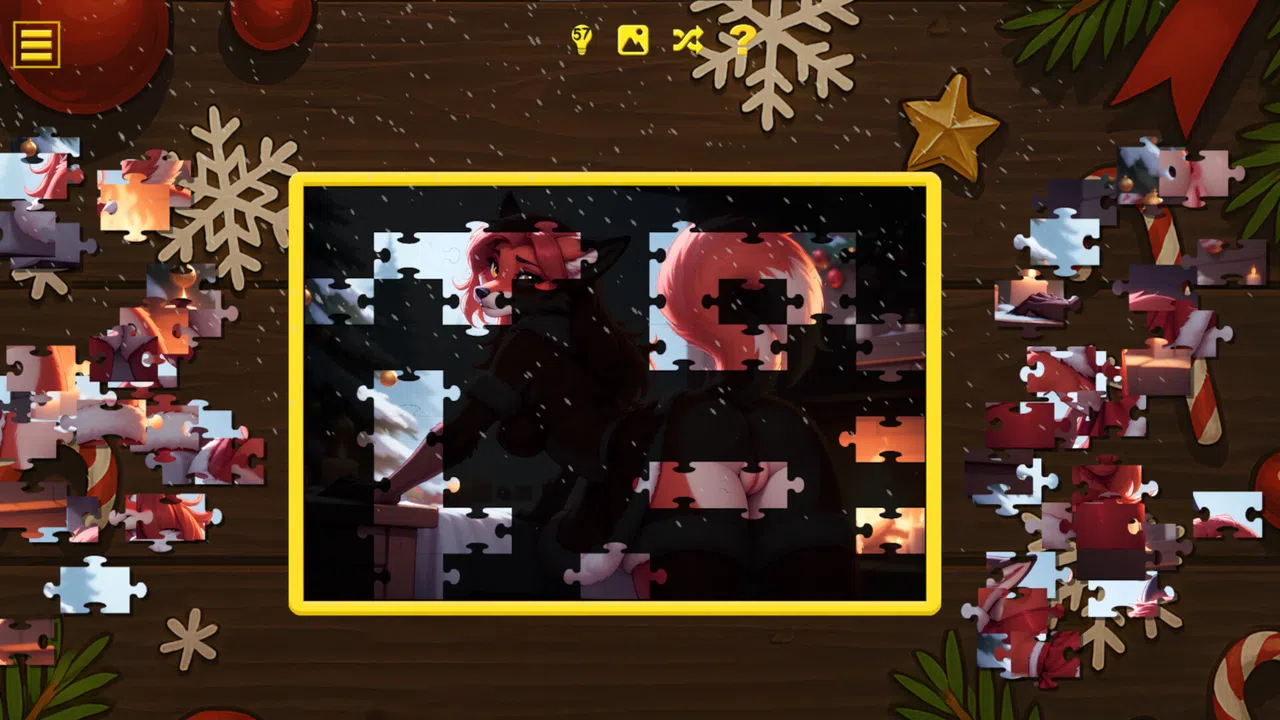 Furry Christmas Temptation – Naughty Jigsaw Screenshot 11