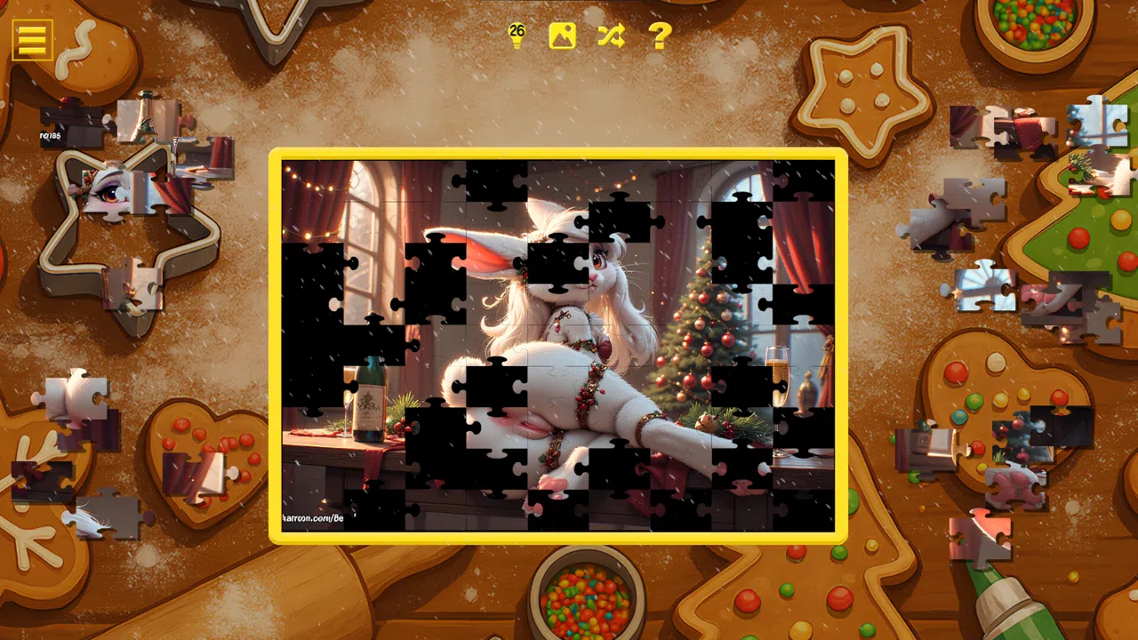 Furry Christmas Temptation – Naughty Jigsaw Screenshot 0