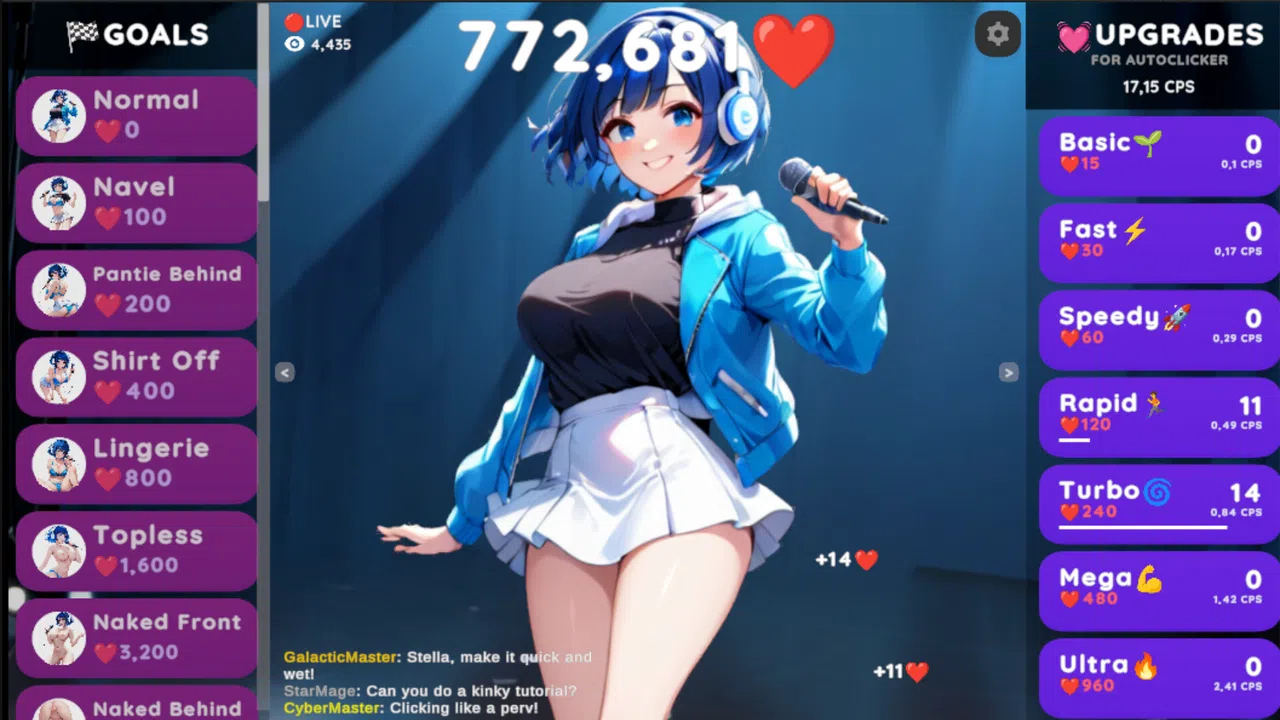 Hentai Clicker: Stella is streaming Screenshot 1