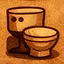 Use the toilet icon