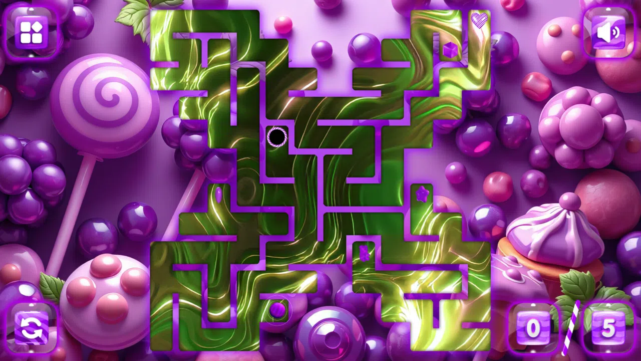 Sweetie Candy Maze: Purple Grape Screenshot 0