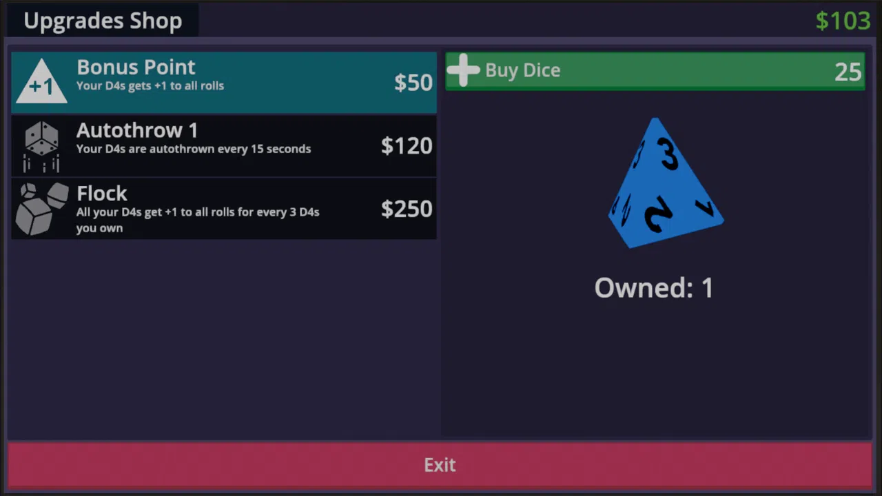 Dice Roller Incremental Demo Screenshot 4