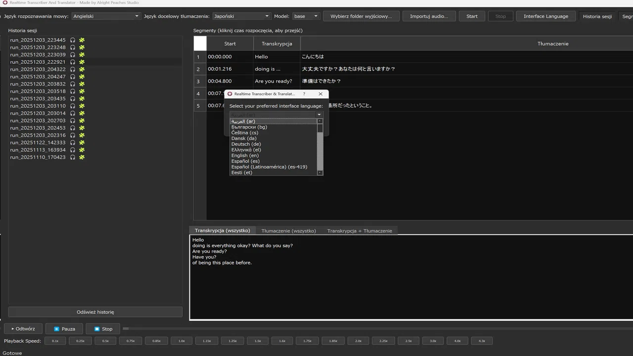 Realtime Transcriber and Translator Screenshot 5