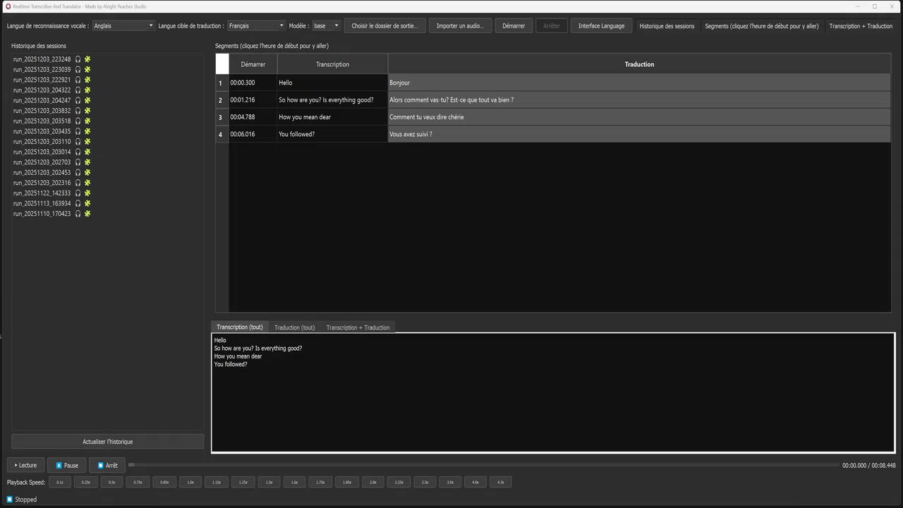 Realtime Transcriber and Translator Screenshot 8