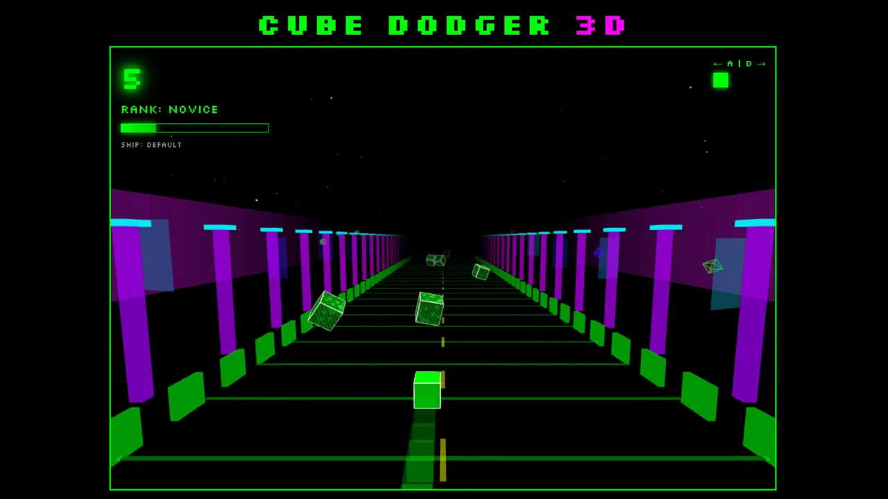 Cube Dodger 3D – Toxic Hazard Enemies Screenshot 0