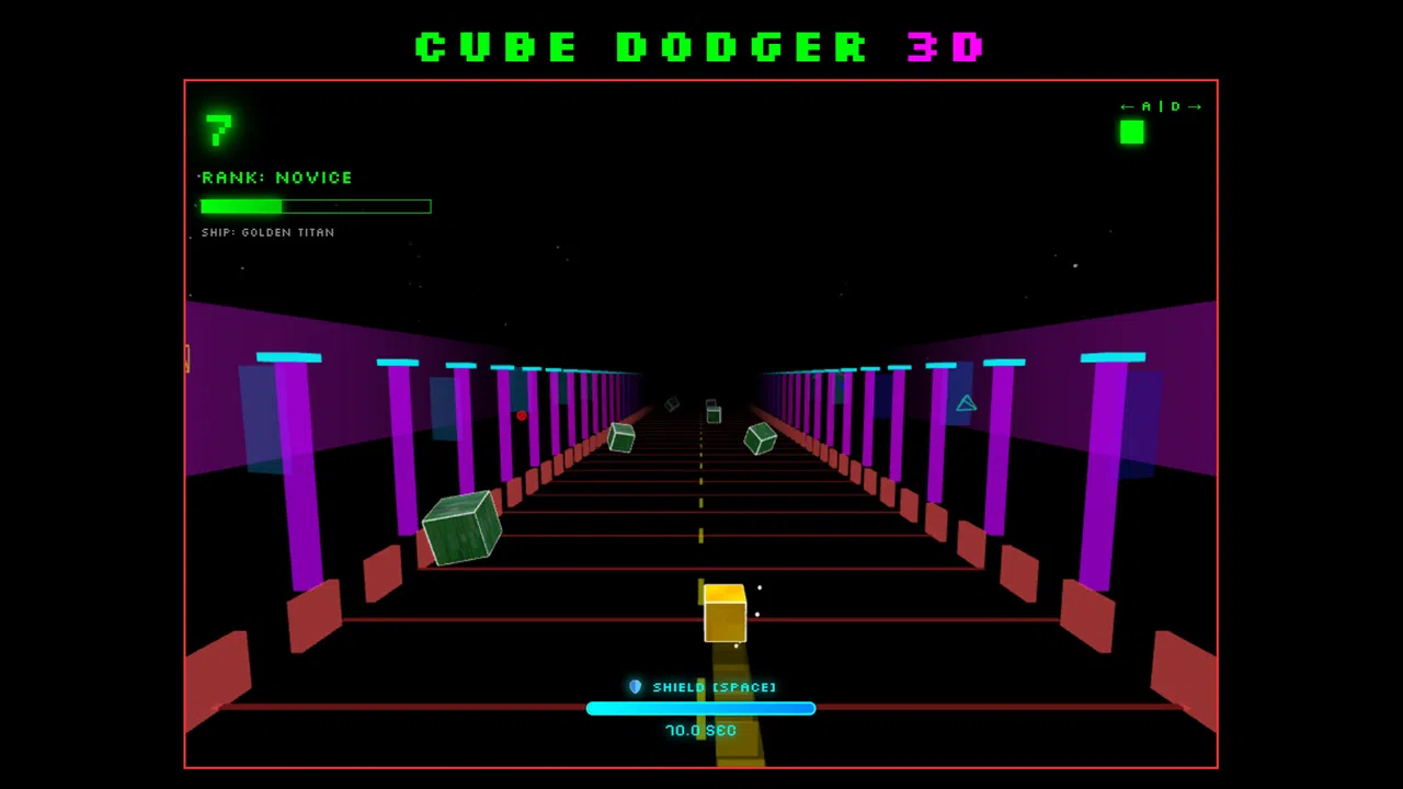 Cube Dodger 3D – Golden Titan Ship Screenshot 0