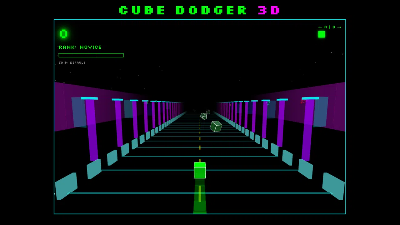 Cube Dodger 3D – Cyan Ice Road Screenshot 0