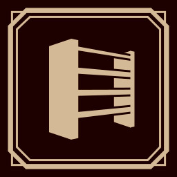 "Give us a house furnished with books rather than furniture!" icon