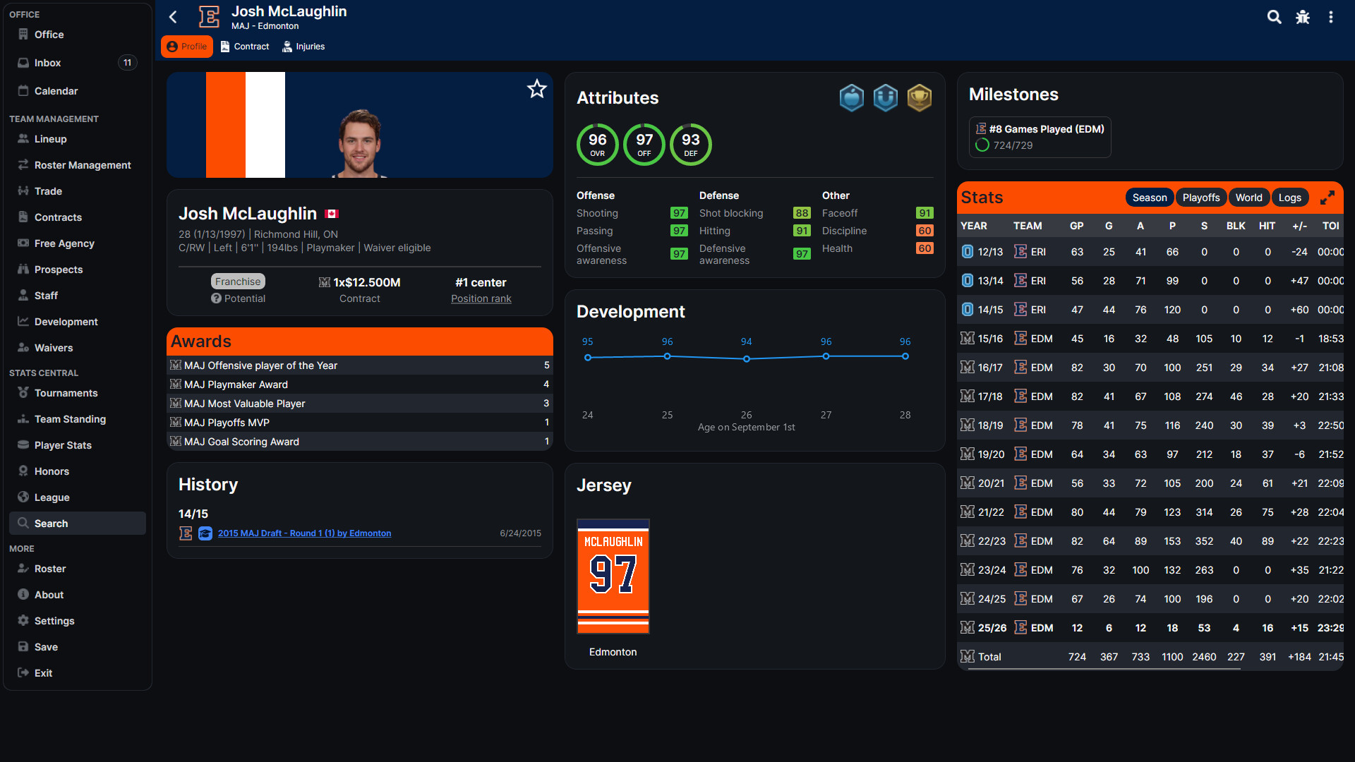 Hockey Legacy Manager 26 Screenshot 1