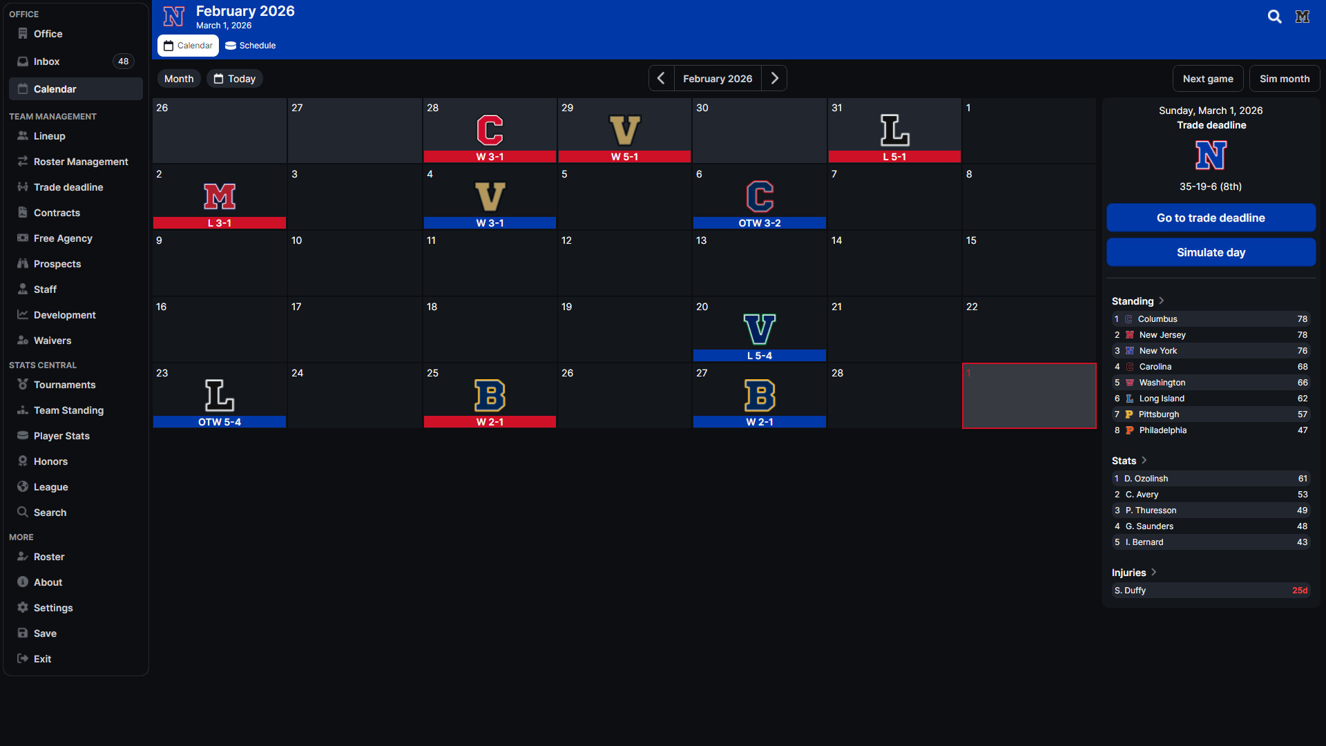 Hockey Legacy Manager 26 Screenshot 3