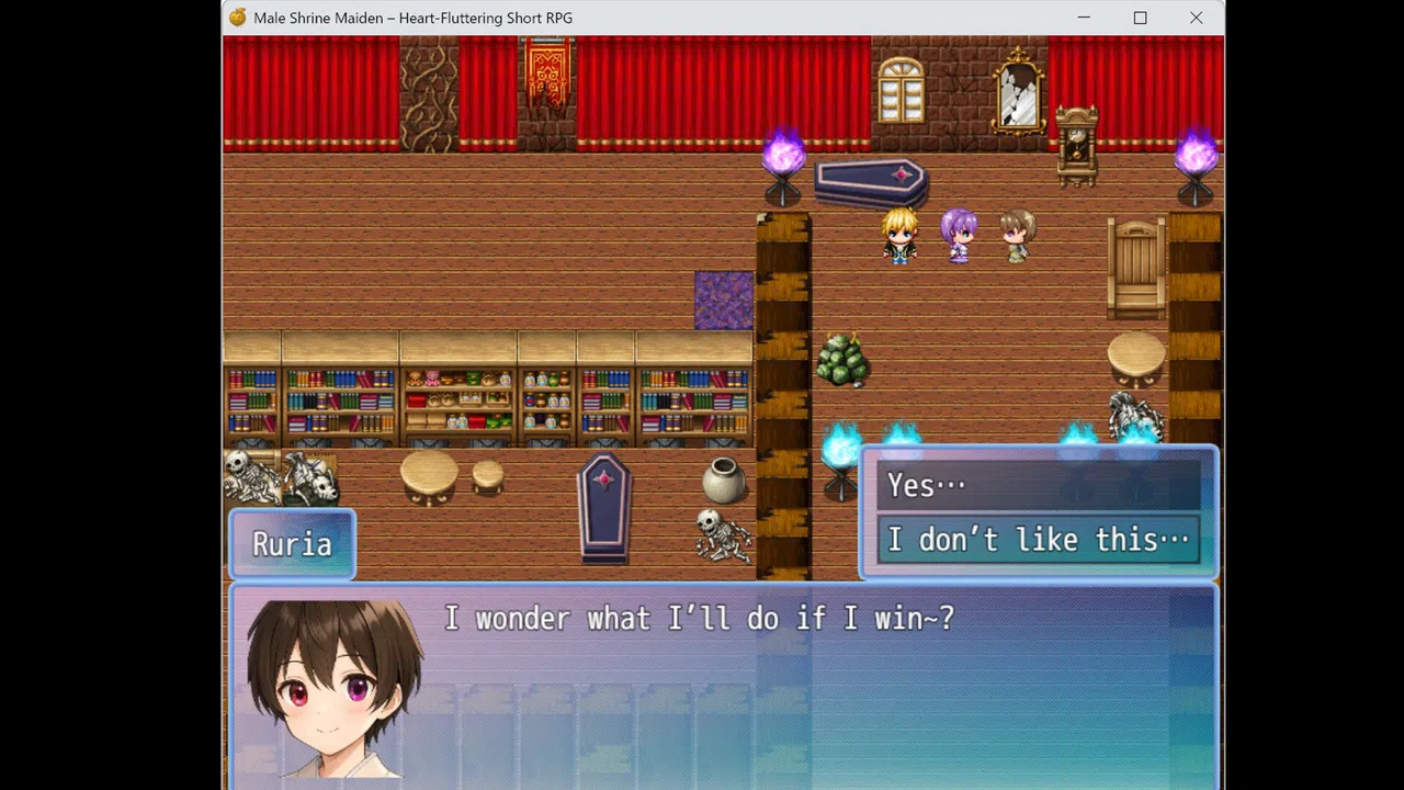 Male Shrine Maiden Heart-Fluttering Short RPG Screenshot 4