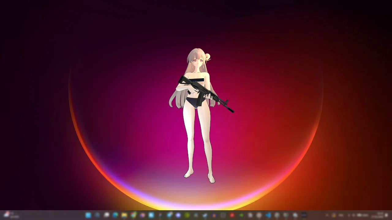Desktop Waifu Defender - Ah I See You're A Man Of Culture Screenshot 1