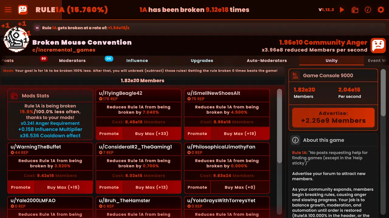 Rule1A Incremental: Idle Forum Screenshot 2