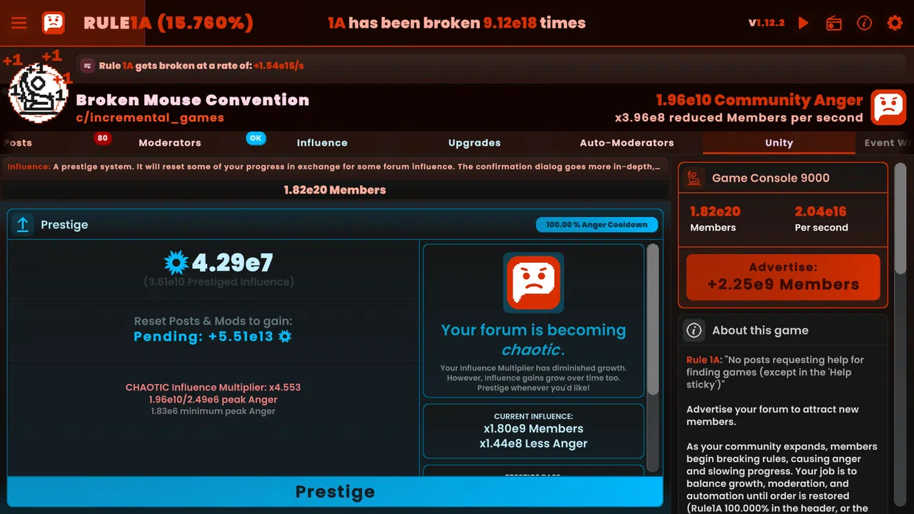 Rule1A Incremental: Idle Forum Screenshot 0