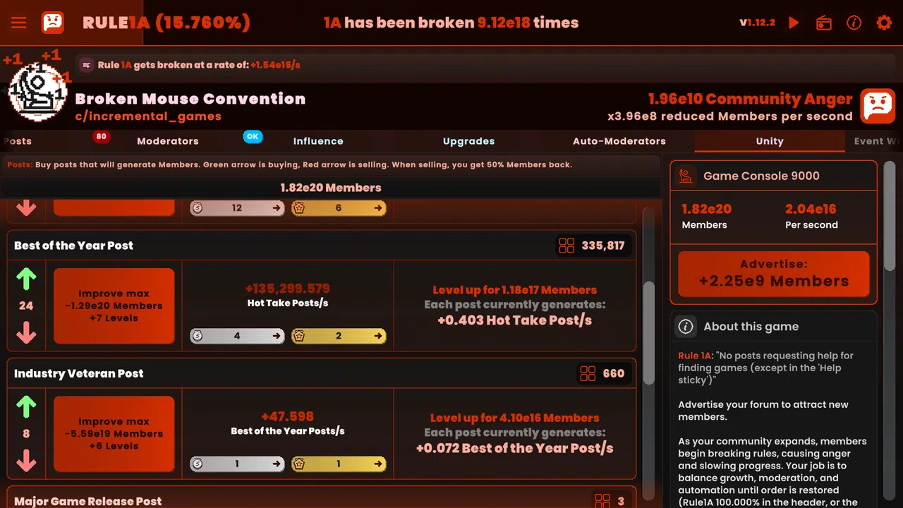 Rule1A Incremental: Idle Forum Screenshot 3