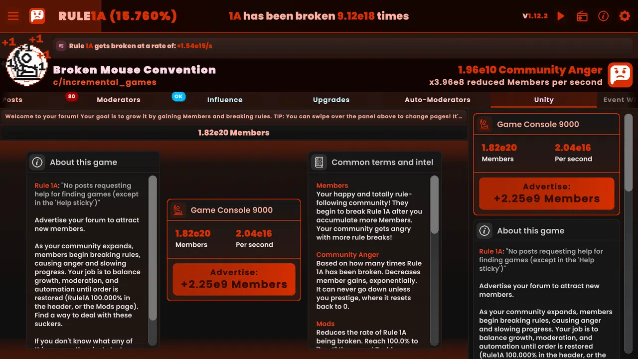 Rule1A Incremental: Idle Forum Screenshot 1