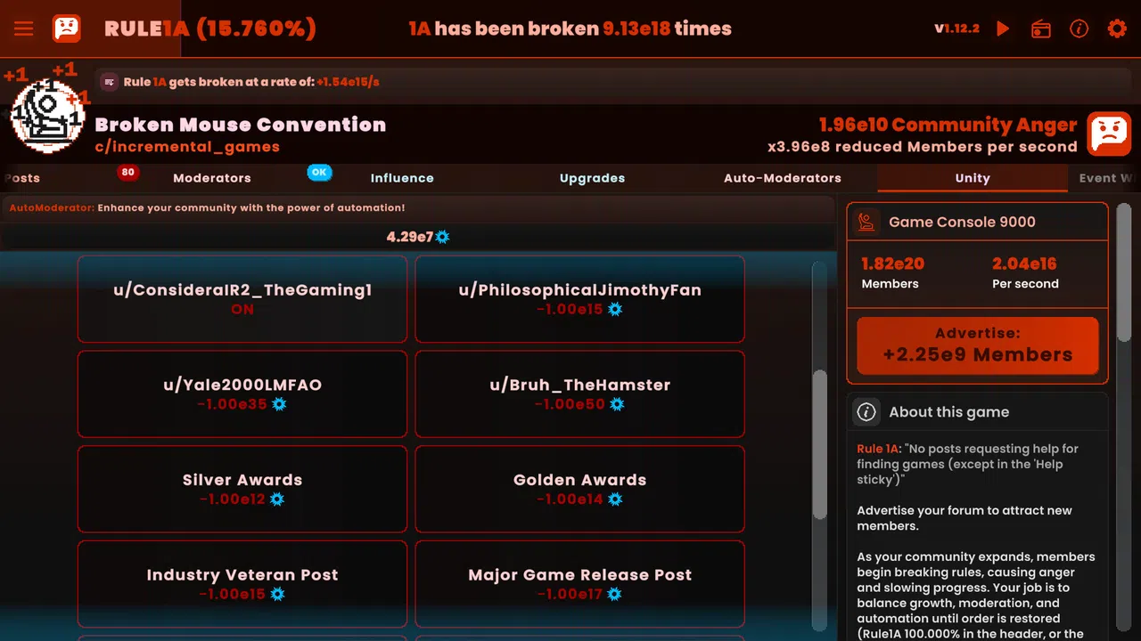 Rule1A Incremental: Idle Forum Screenshot 4