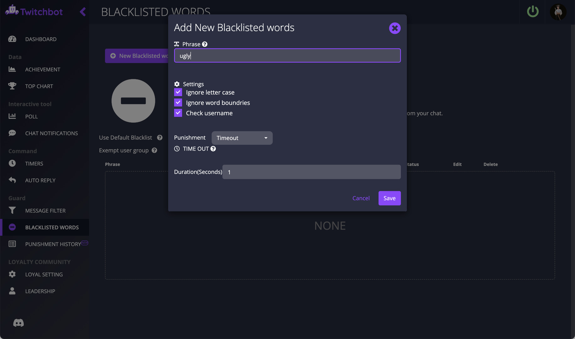 TBOT - Twitch Bot Screenshot 4