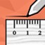 Straight as a ruler icon