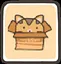 Cat in a cardboard box icon