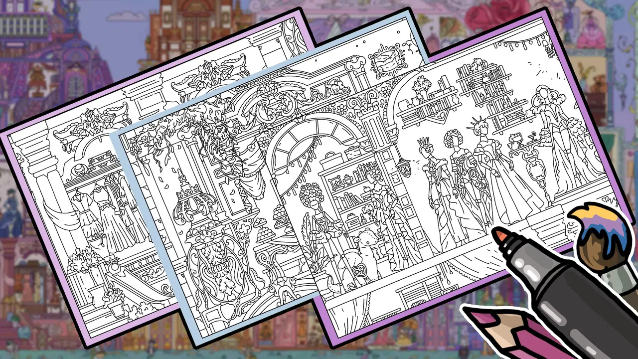 FIND KITTENS 11: Dollhouse - Coloring Book Screenshot 0