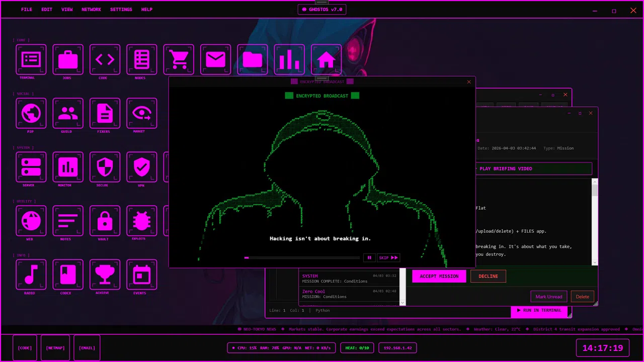 Ghost Network : Dark Hacker Screenshot 2