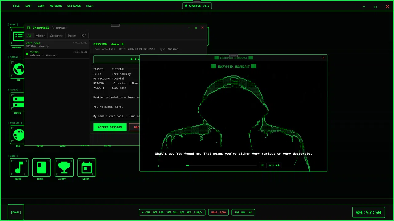 Ghost Network : Dark Hacker Screenshot 1