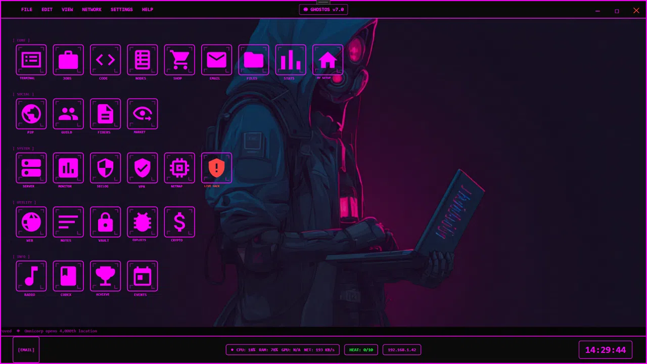 Ghost Network : Dark Hacker Screenshot 0