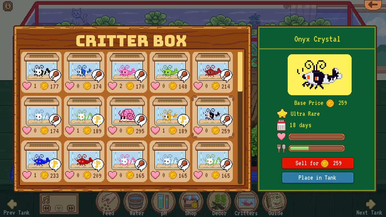 Tiny Glass Tank: Dwarf Shrimp and Friends Screenshot 7