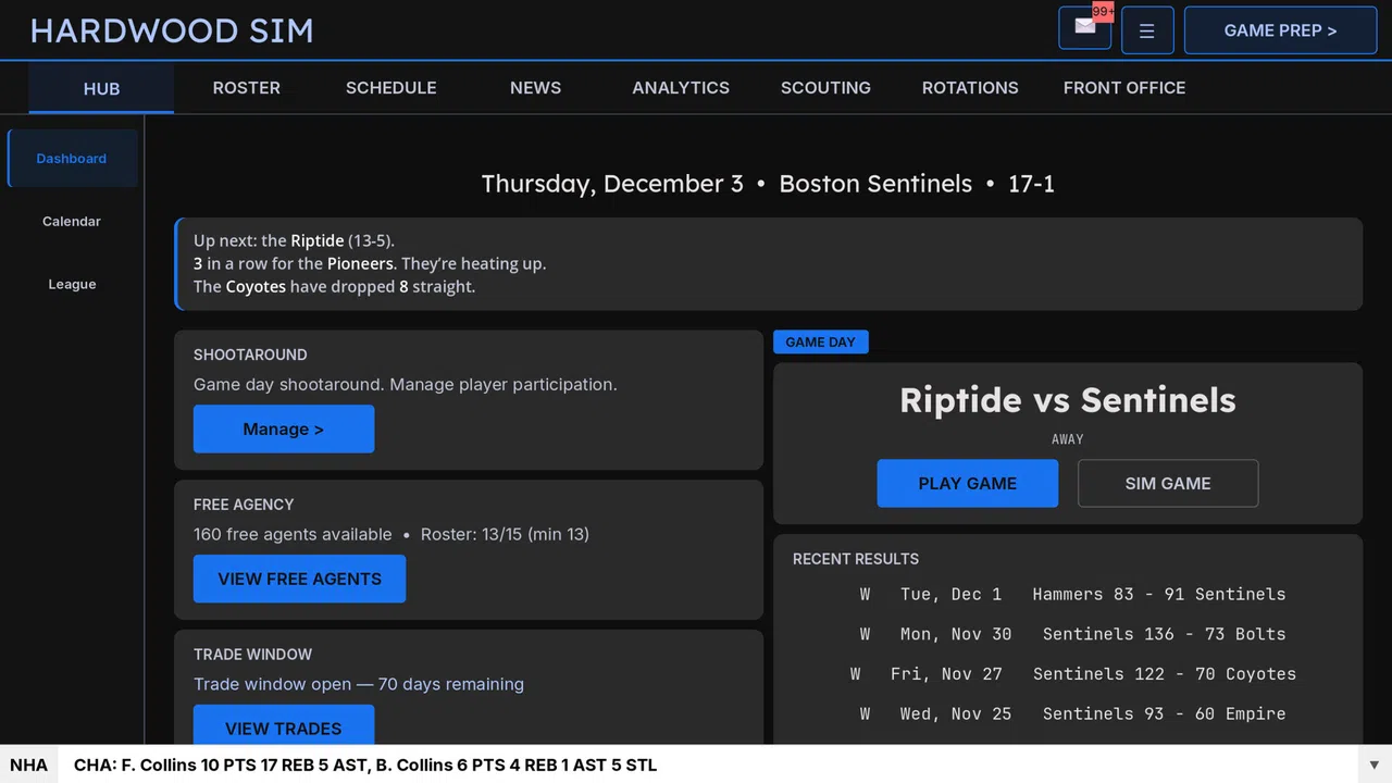 Hardwood Basketball Manager Screenshot 3