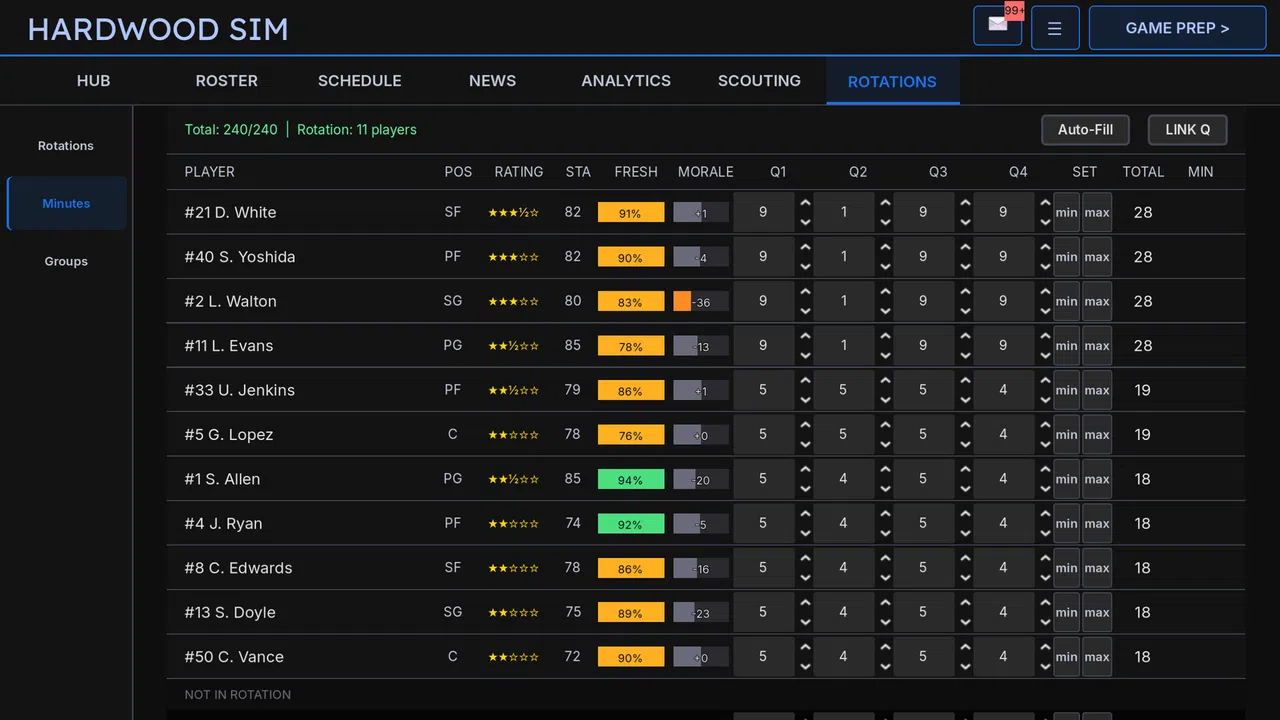 Hardwood Basketball Manager Screenshot 1