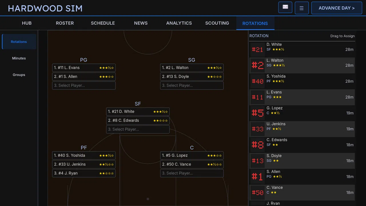 Hardwood Basketball Manager Screenshot 0