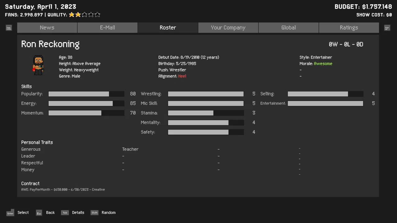 Wrestling Manager 2023 Screenshot 1