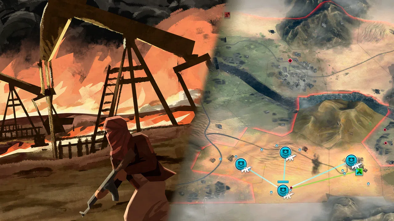 Rebel Inc: Escalation - Sand & Secrets Screenshot 4