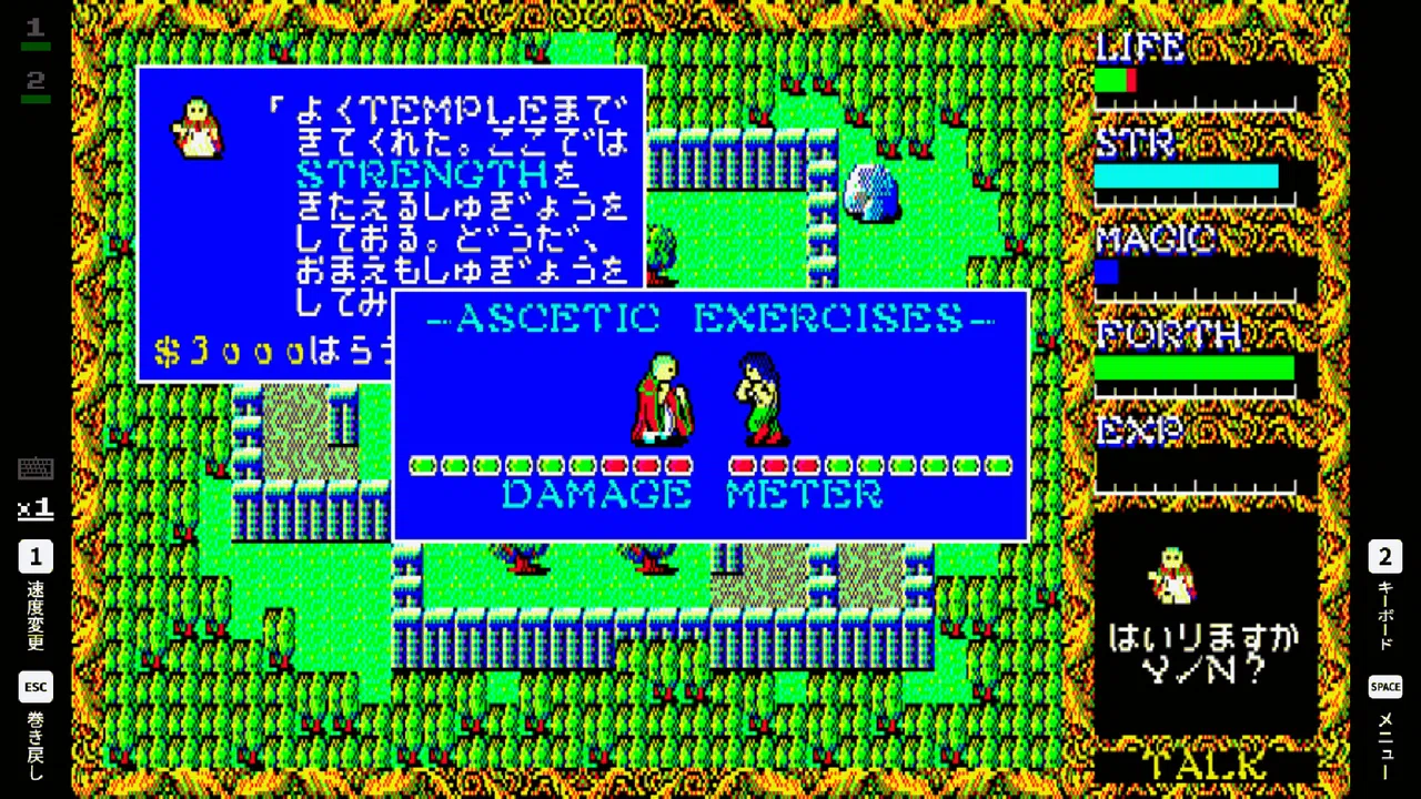 EGGCONSOLE HYDLIDE II PC-8801 Screenshot 4