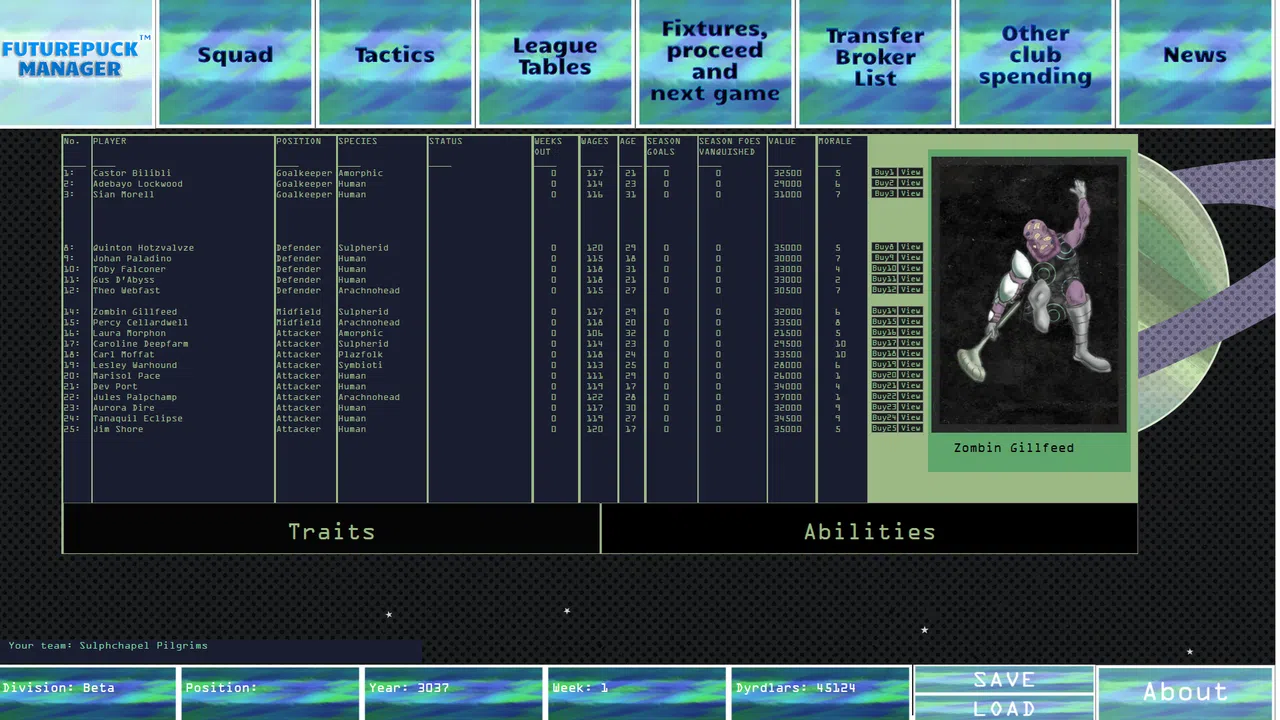 FuturePuck Manager Screenshot 2