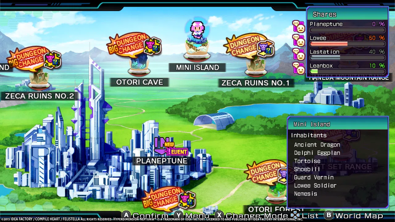 Hyperdimension Neptunia Re;Birth3 Mini Island Screenshot 1