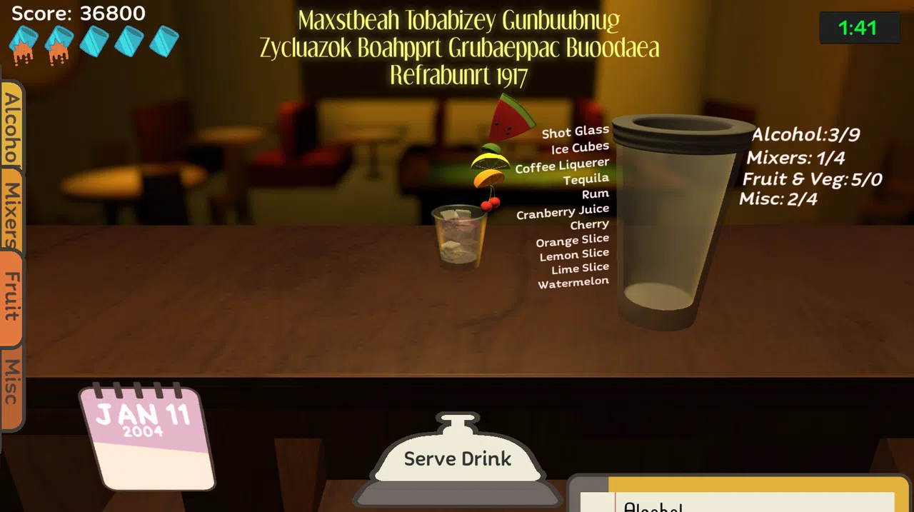 Uh Oh Bartender Screenshot 1