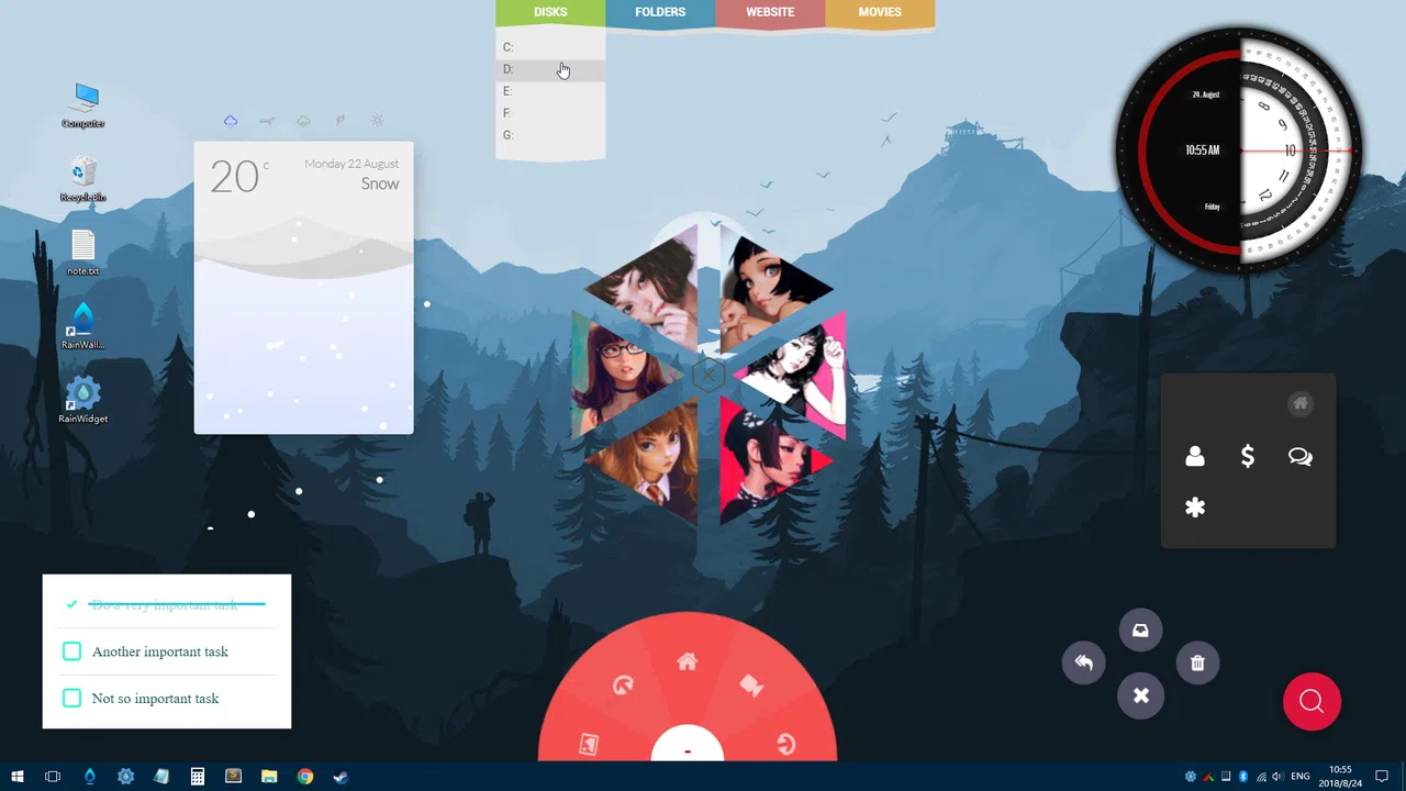 RainWidget Screenshot 2