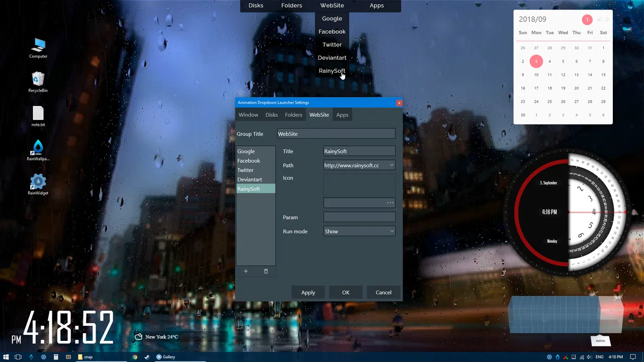 RainWidget Screenshot 1