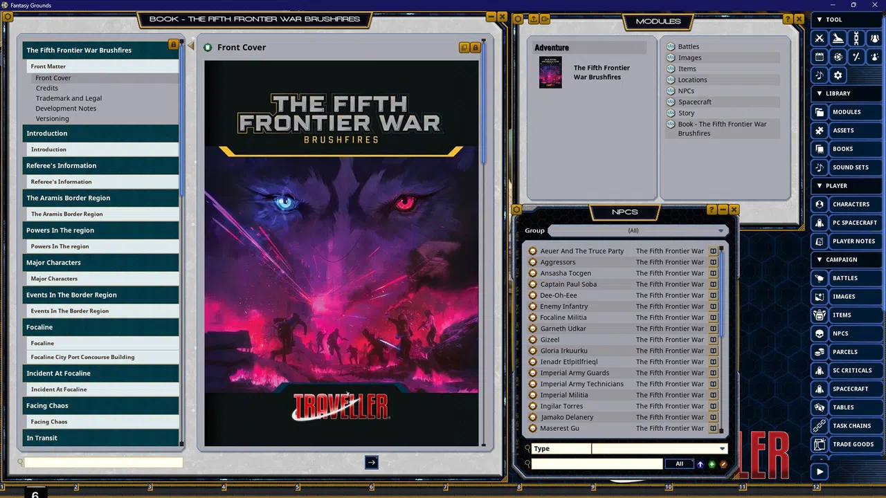 Fantasy Grounds - The Fifth Frontier War Brushfires Screenshot 0