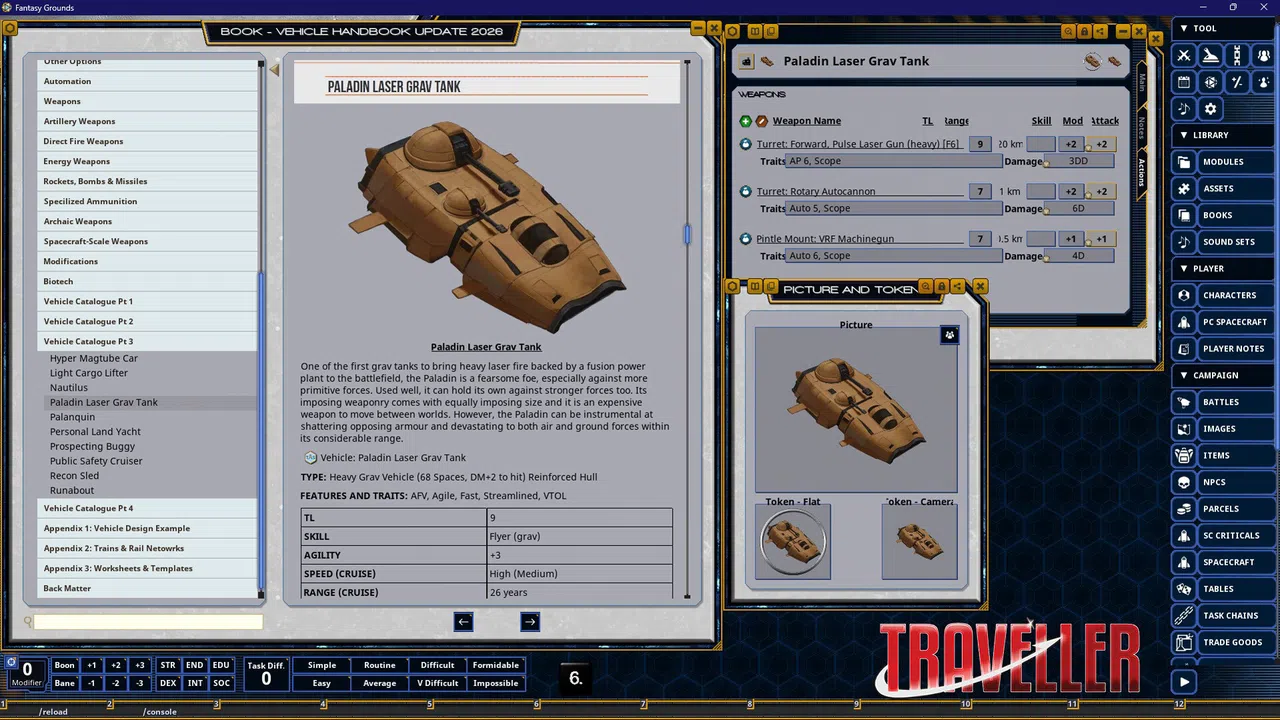 Fantasy Grounds - Vehicle Handbook Update 2026 Screenshot 0