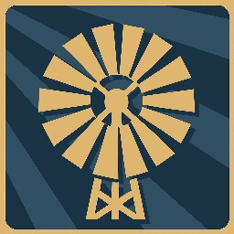 Old-fashioned hard work icon