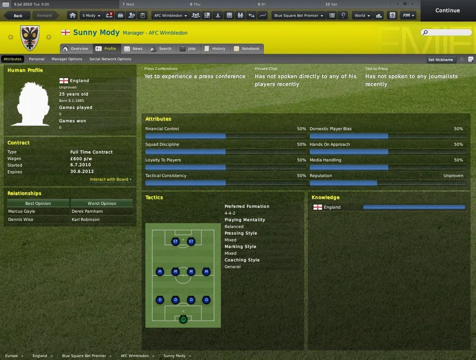 Football Manager 2011 Screenshot 1