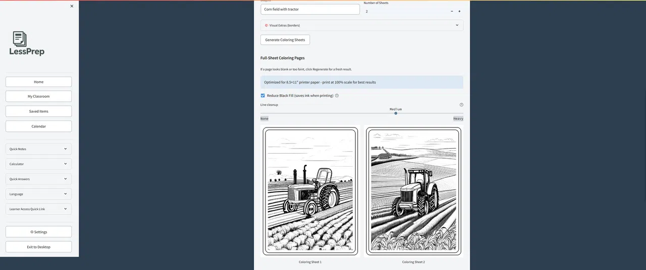 LessPrep Screenshot 0