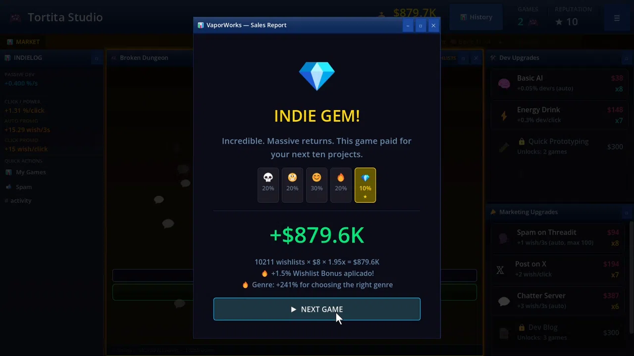 Game Dev Clicker Simulator Screenshot 2