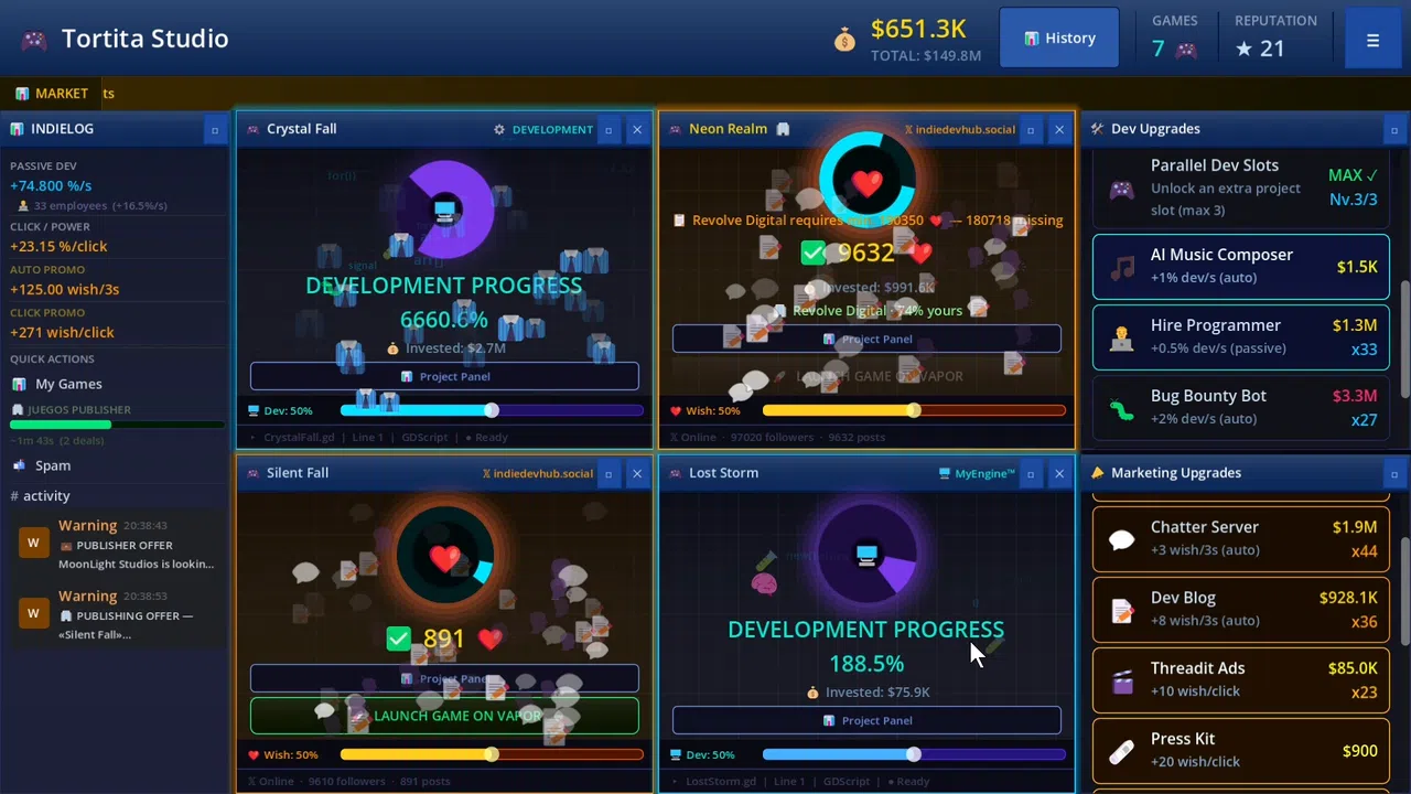 Game Dev Clicker Simulator Screenshot 0